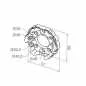 Preview: elero Motorlager Teilkreis 48 und 60 mm ALU | 230030001