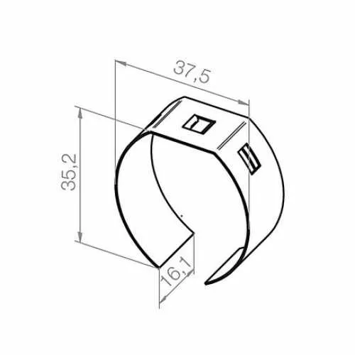 elero Einhängeklammer für 40 mm 8kt. Welle