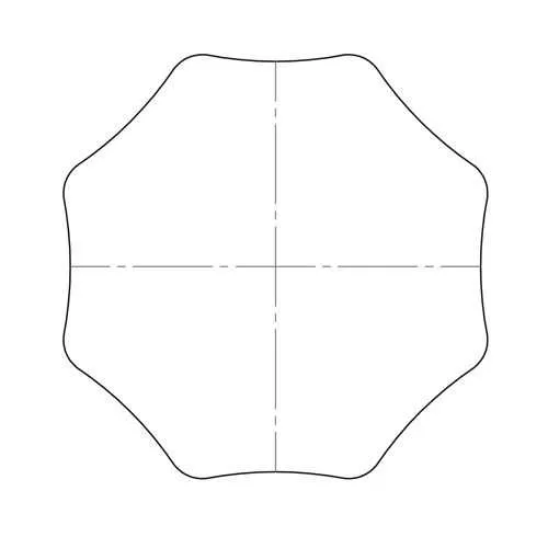 elero Adapterset, SW 102x2,5 mm, 8-kant, Profilrohr, Roma (Typ 18)