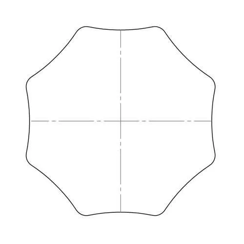elero Adapterset, SW 102x2 mm, 8-kant, Profilrohr, Alulux (Typ 16)