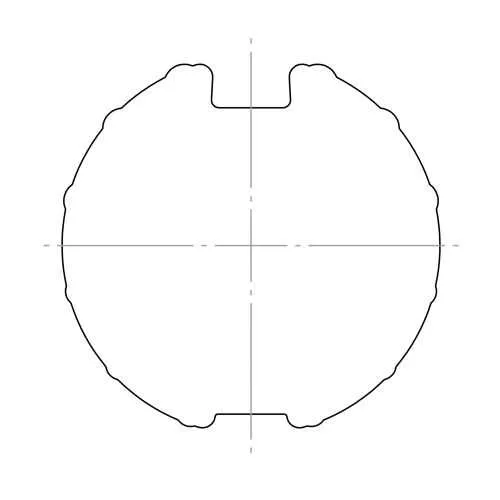 elero Adapterset, 78x1 mm, Nutrohr, Flachnut