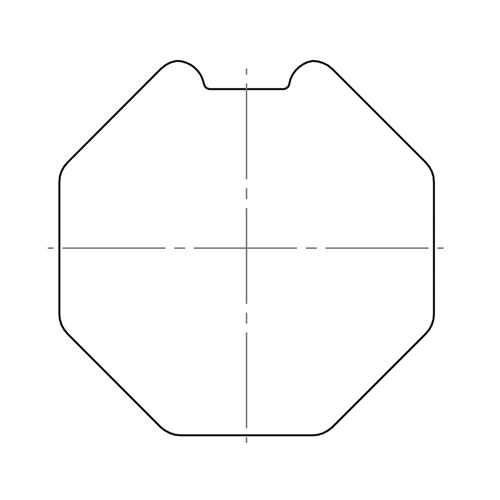 elero Adapterset, SW 70, 8-kant, Profilrohr (Typ 40)