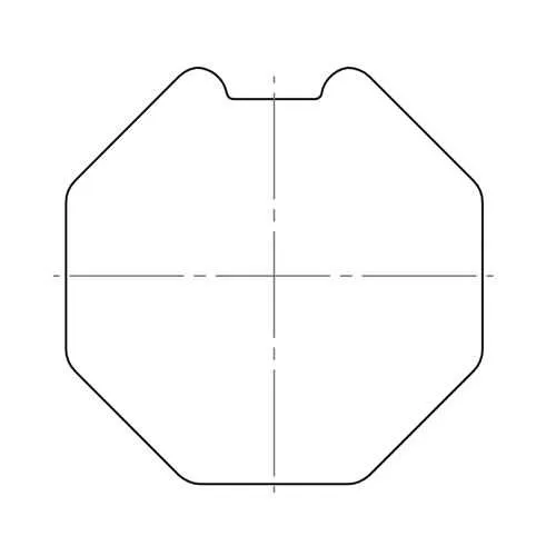 elero Adapterset, SW 70, 8-kant, Profilrohr (Typ 40)