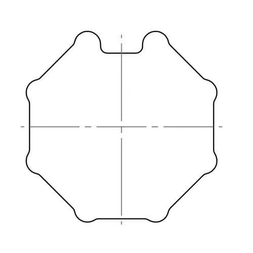 elero Adapterset, SW 60, 8-kant, Profilrohr, IMBAC (Typ 30)