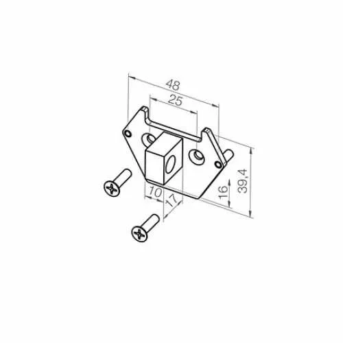 elero Adapterplatte 10 x 16 mm lang | 233741501