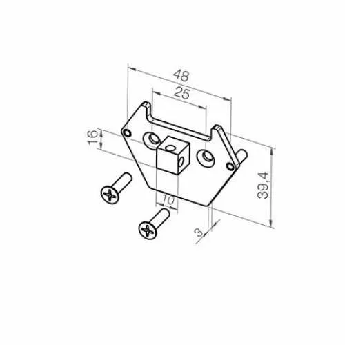 elero Adapterplatte für 10 x 10 mm | 233741601
