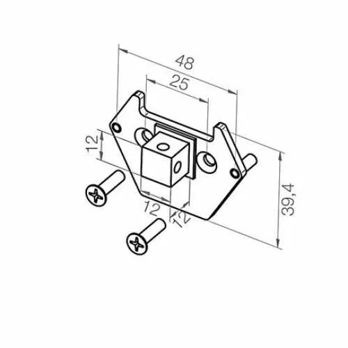elero Adapterplatte für 12 x 12 mm | 233743301