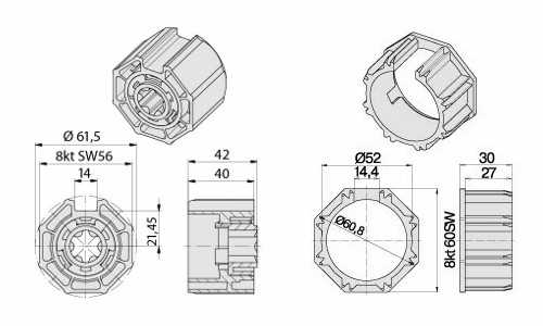 Becker Adapterset O-S60 | Baureihe R