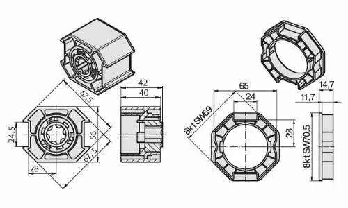 Becker Adapterset O-SM70 | Baureihe R