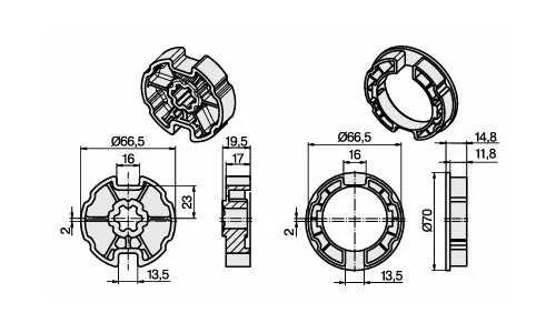 Becker Adapterset Forjas 70 / Baureihe R