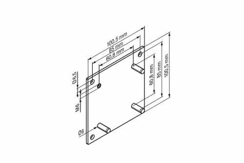 Becker Adapterplatte-HK mit Stiften | 49312000820