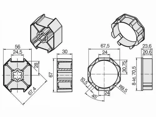 Becker Adapterset SW 70 | Baureihe L