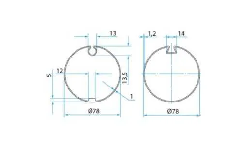 FAAC Adapterset | Nutwelle 78 mm | A4505-0521