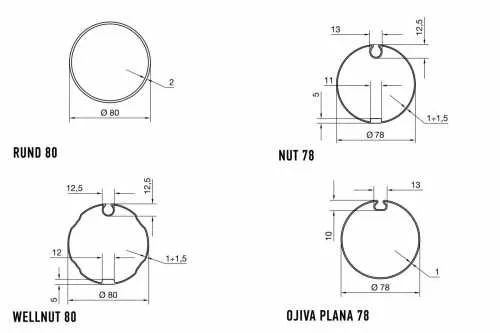 Nice Adapterset Nutrohr 78x1-1,5 mm | 515.17800