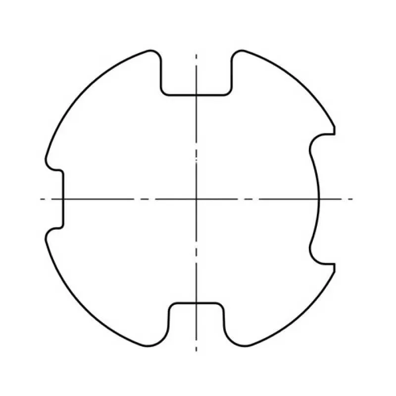 elero Adapterset 78 x 1,25 mm Flach- und Rundnut, MHZ Nutrohr (Typ 9)