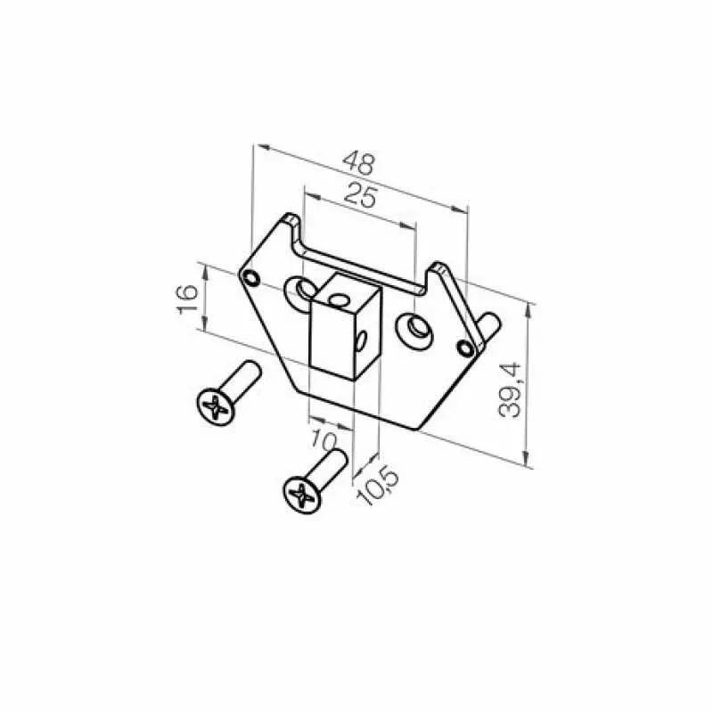 elero Adapterplatte 10 x 16 mm kurz | 233741401