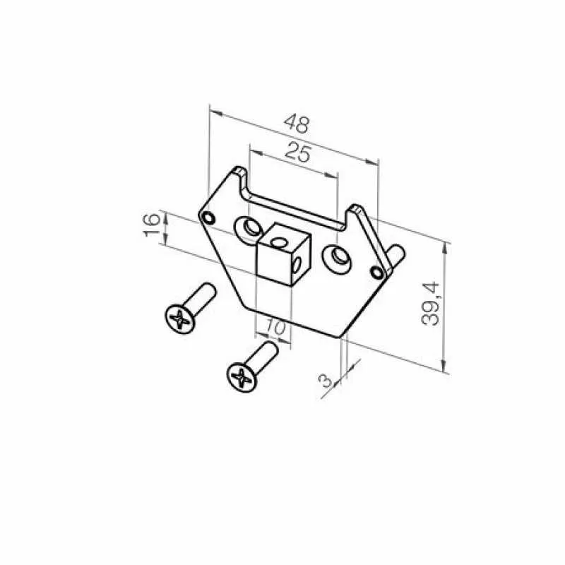 elero Adapterplatte für 10 x 10 mm | 233741601