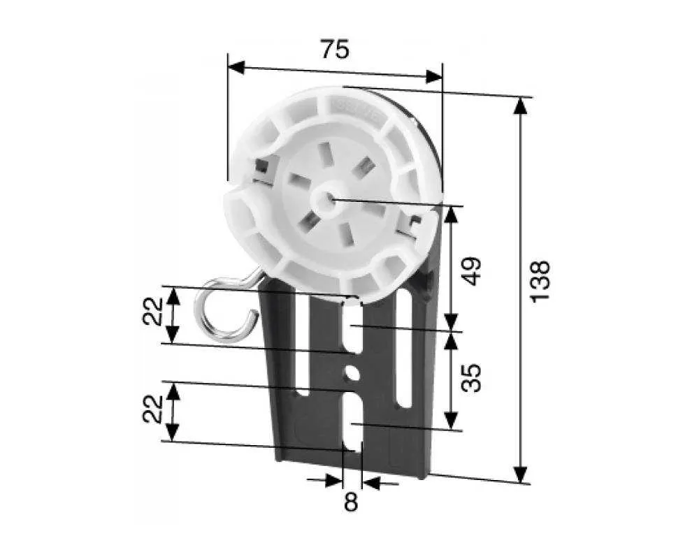 Motorlager für Rollladenfertigkasten | 281933