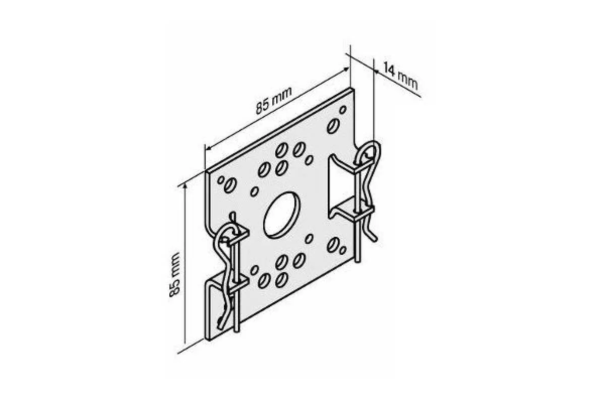 Becker Plattenlager-R 85x85 mm | 49302000820