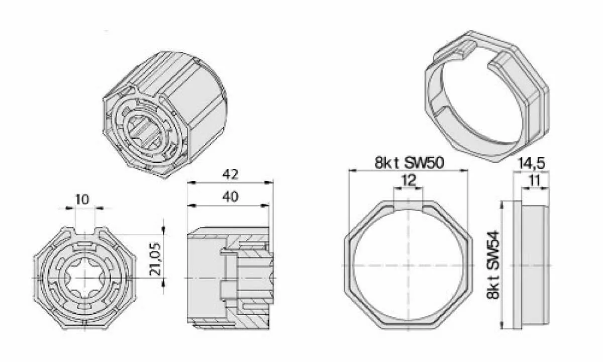 Becker Adapterset O-S50 | Baureihe R