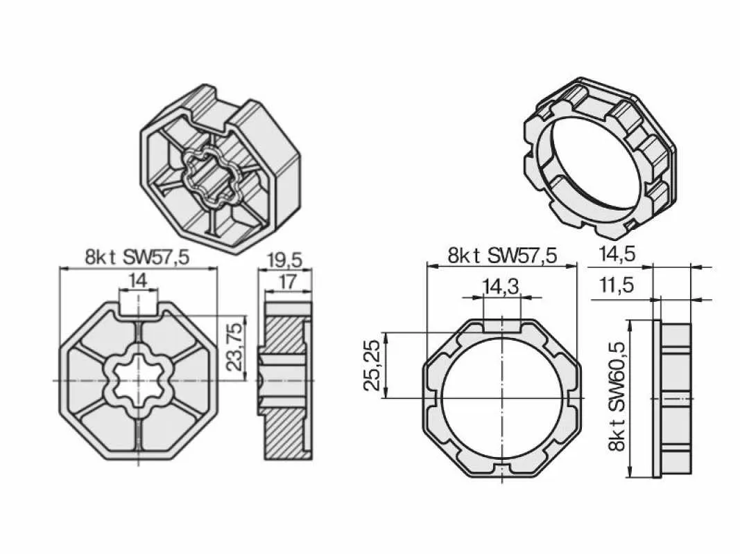 Becker Adapterset Rolm 60 | Baureihe R