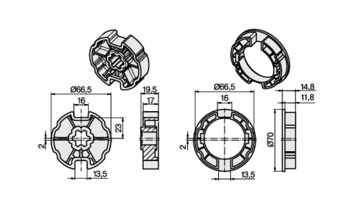 Becker Adapterset Forjas 70 / Baureihe R
