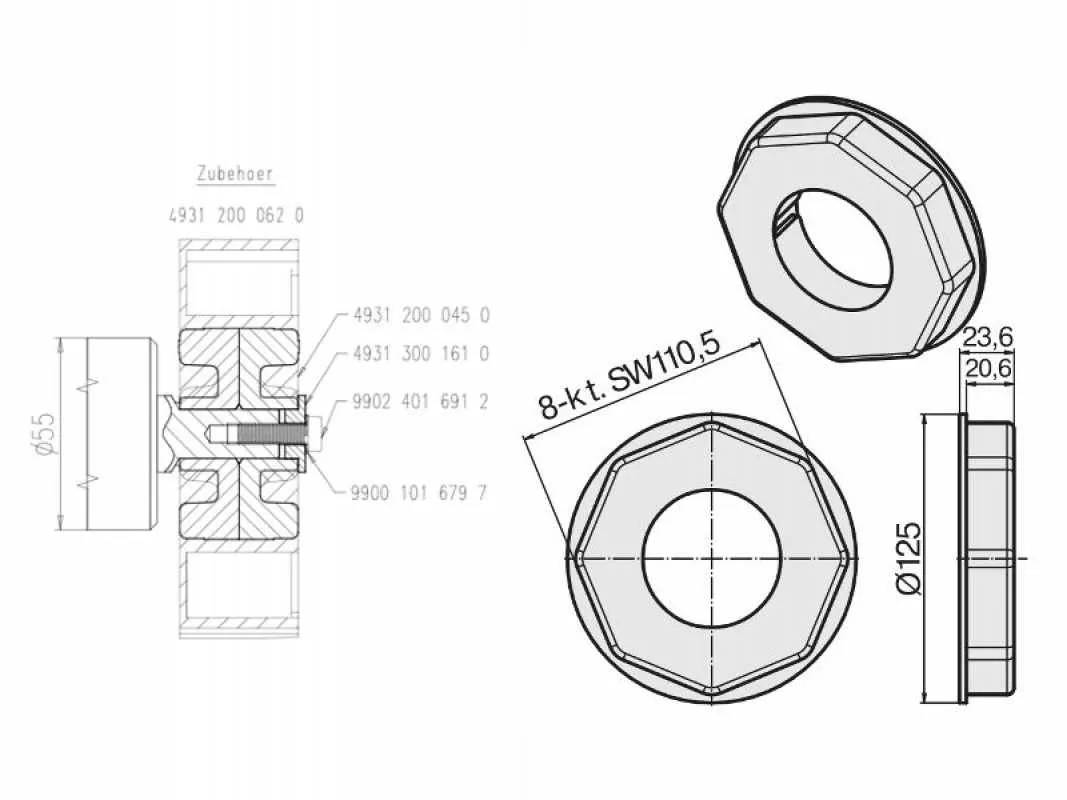 Becker Adapterset SW114 | Baureihe L