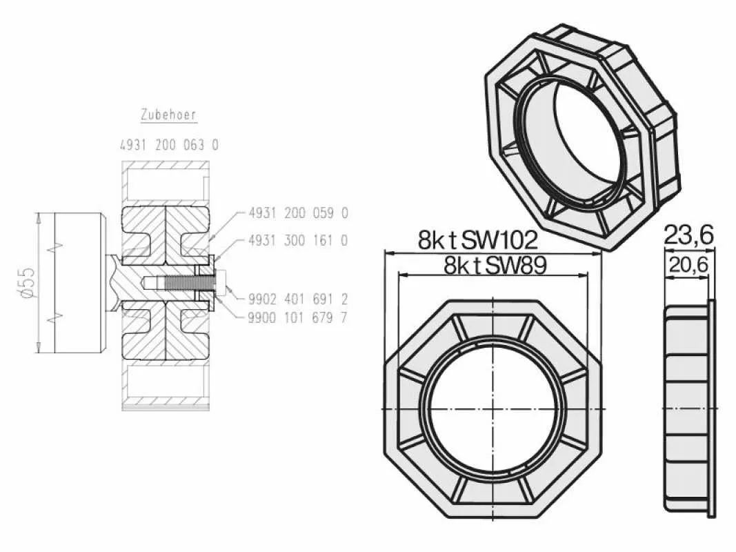 Becker Adapterset SW 102 | Baureihe L