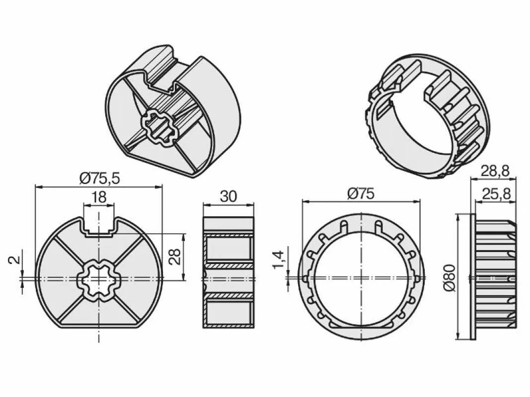 Becker Adapterset DW78 | Baureihe L