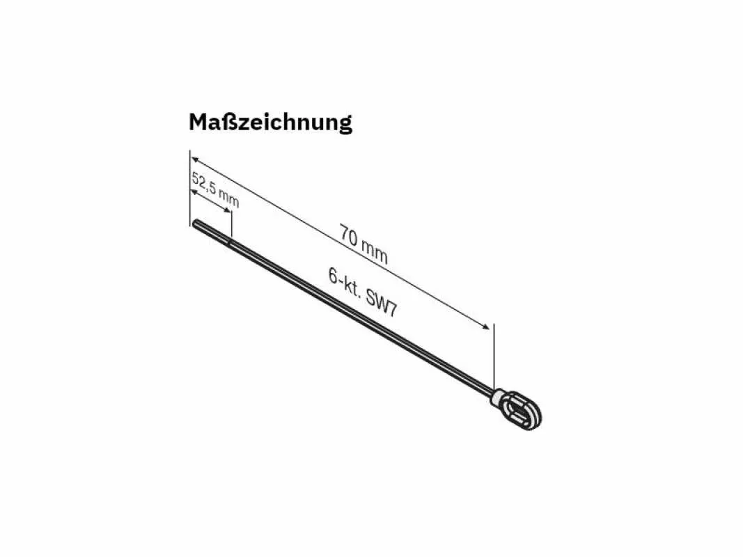 Becker Öse mit Sechskantstab SW 7 mm Stablänge 70 mm | 49302001310