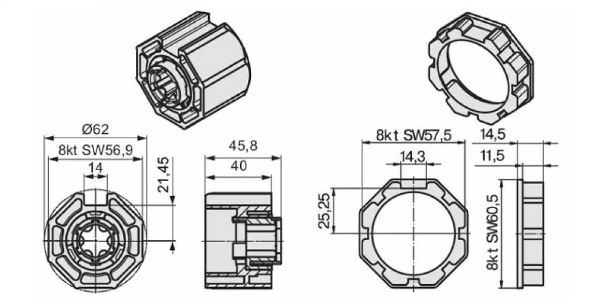 Becker Adapterset O-Rolm 60 | Baureihe R