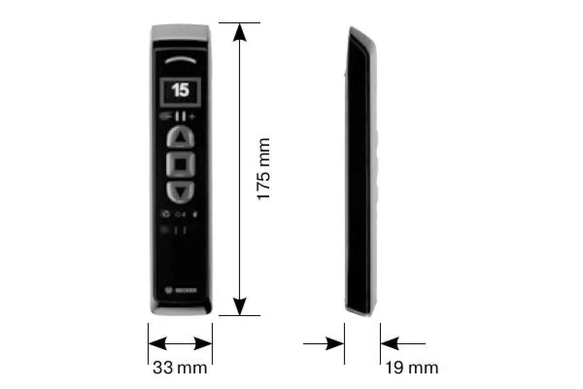 Becker B-Tronic EasyControl EC5415B Produktabmessungen Becker B-Tronic EasyControl EC5415B Produktabmessungen