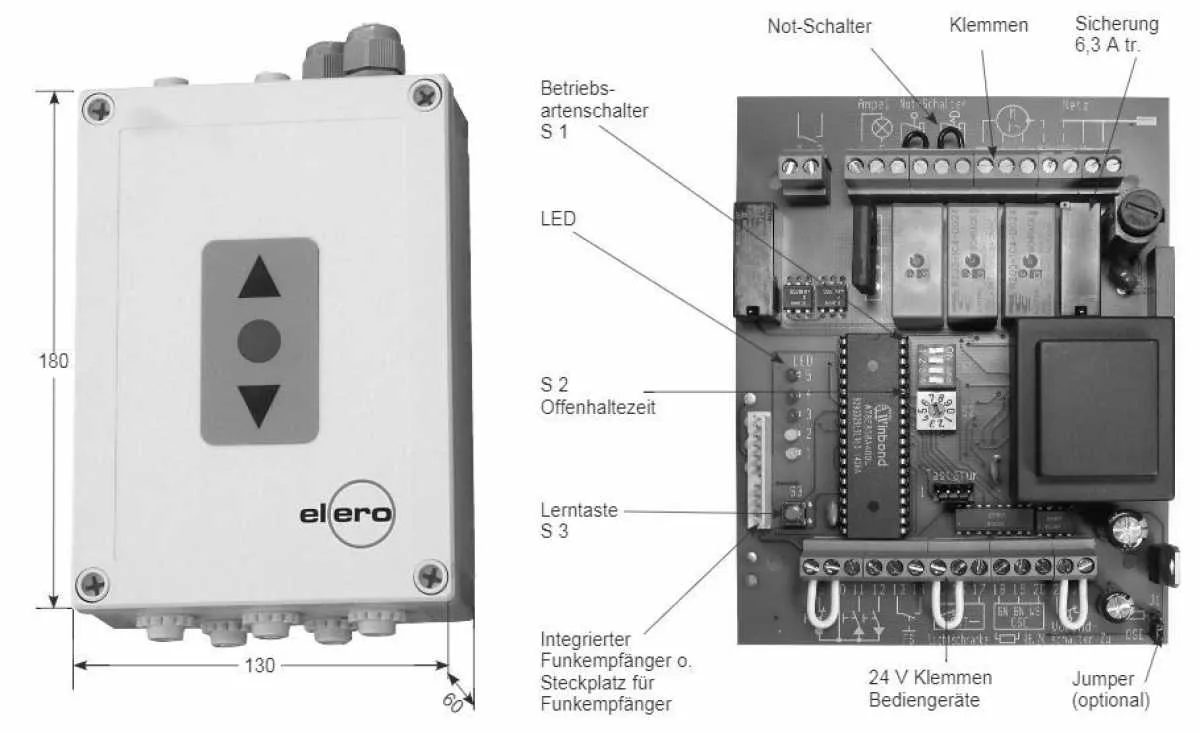 elero DoorControl mit Funkmodul und Handsender elero DoorControl mit Funkmodul und Handsender