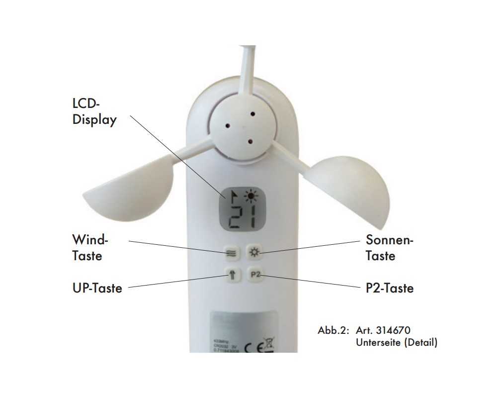 Kaiser Nienhaus Solvento WS 230 V Funk-Wind-/Sonnensensor / 433 MHz Kaiser Nienhaus Solvento WS 230 V Funk-Wind-/Sonnensensor / 433 MHz