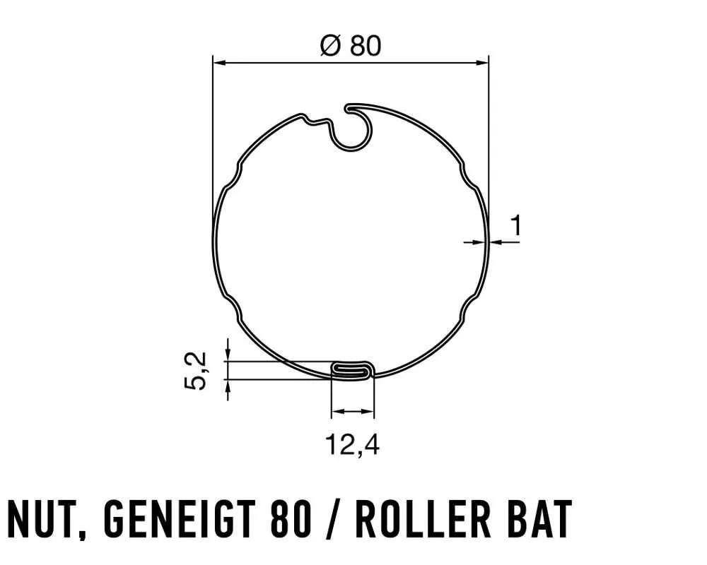 Nice Adapterset Nut 80 geneigt | 515.17300